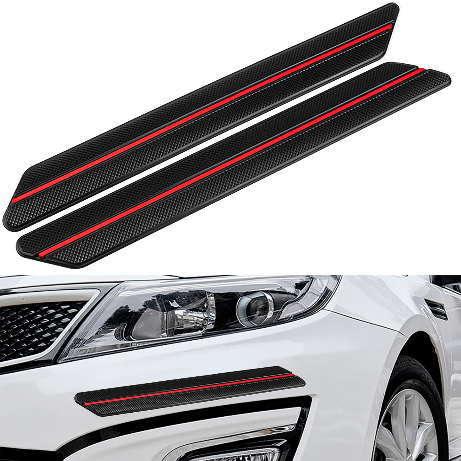 Yoroly Carbon-Look Bumper Guard Strips