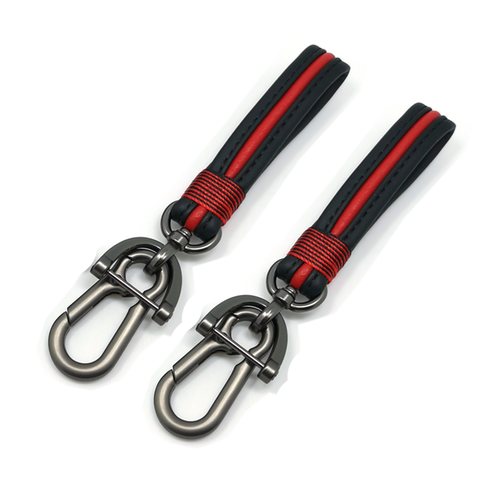 Yoroly Horseshoe-Clasp Leather Keychain