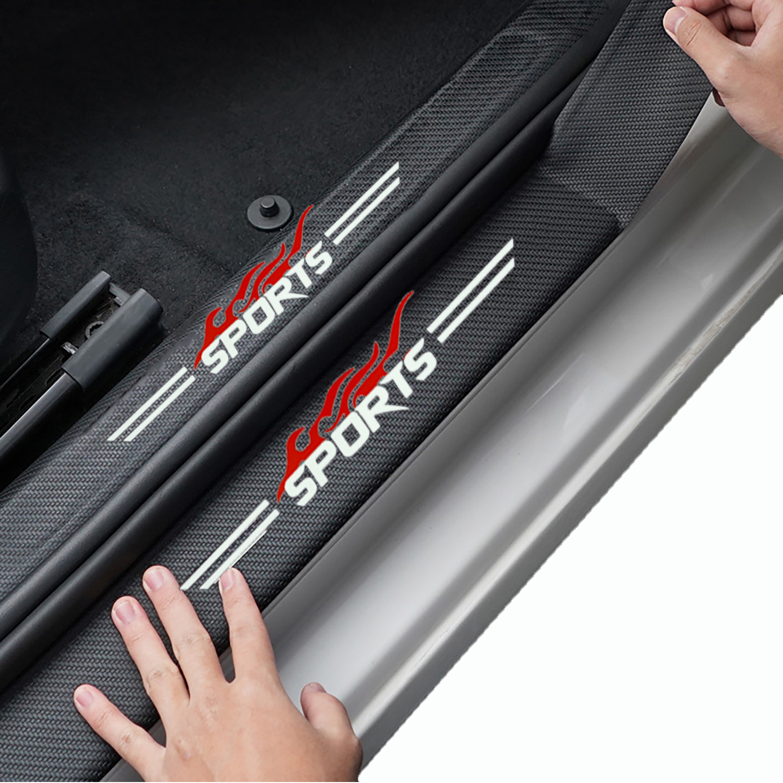 Yoroly Luminous Carbon Door Sill Protectors