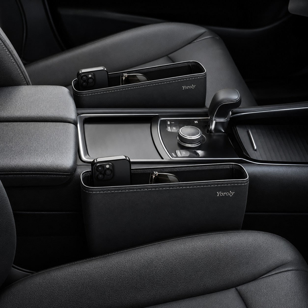 Yoroly Leather Seat Gap Organizers