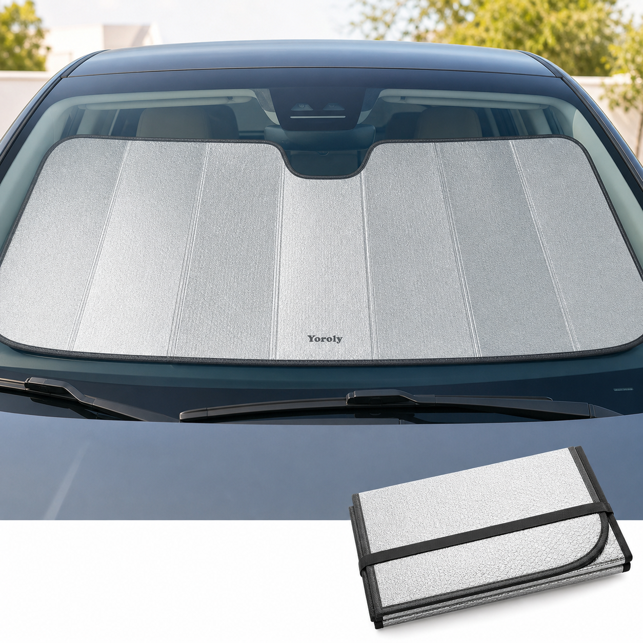 Yoroly Folding Windshield Sunshade